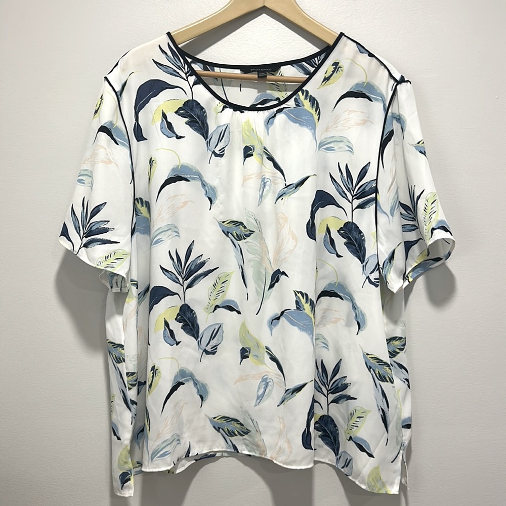 Banana Republic Floral Chiffon Blouse Women Plus Size XXL